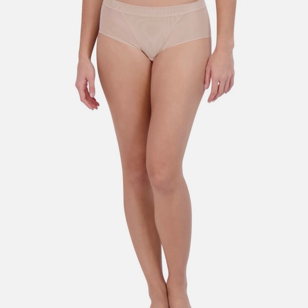 STEVE NADDEN Women Mesh Boyshort Sheer Nude Panties-NWT SMALL